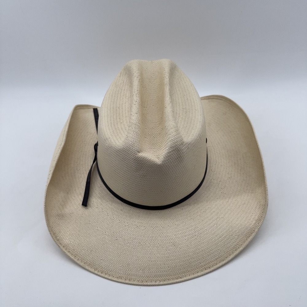 Vintage Bailey U-Rollit Cowboy Hat Mens OS Cream Straw Cattleman Crease Western
